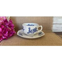 Double Phoenix Blue & White Coupes, Nikko Ironstone Bluebelle Coffee Cups/Saucers - Set Of 5 | Etsy (US)