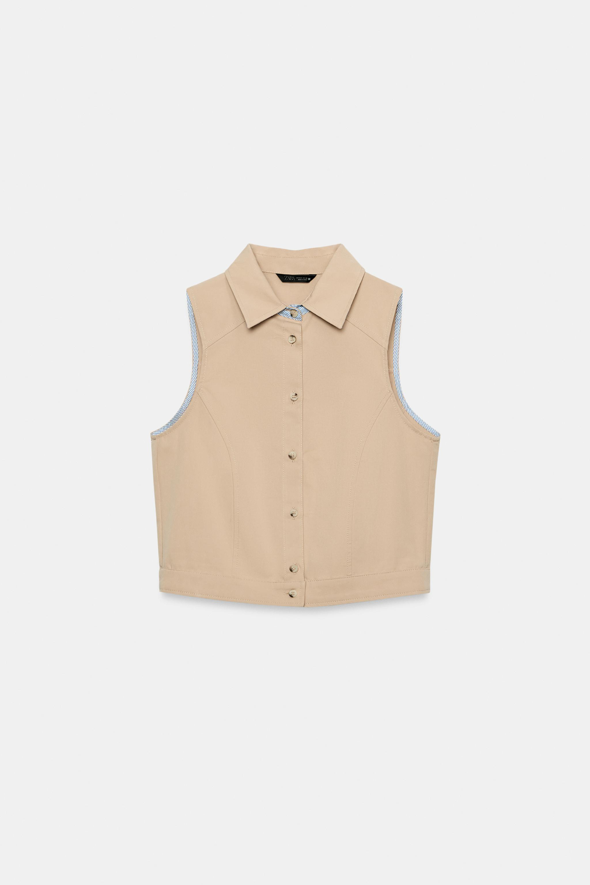 CONTRAST TRIM SHIRT TOP | Zara US