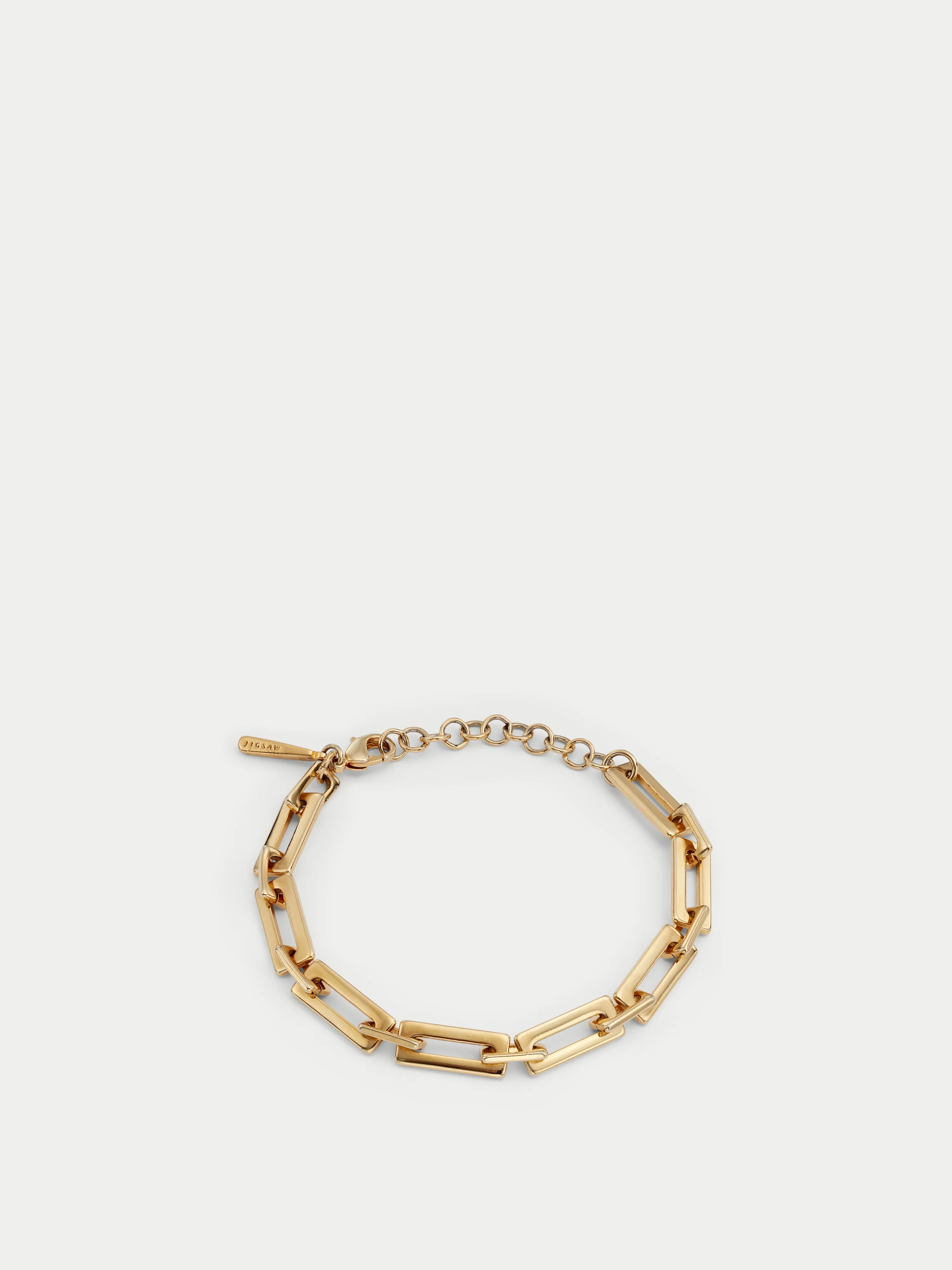 Square Link Chain Bracelet | Gold | Jigsaw (UK)