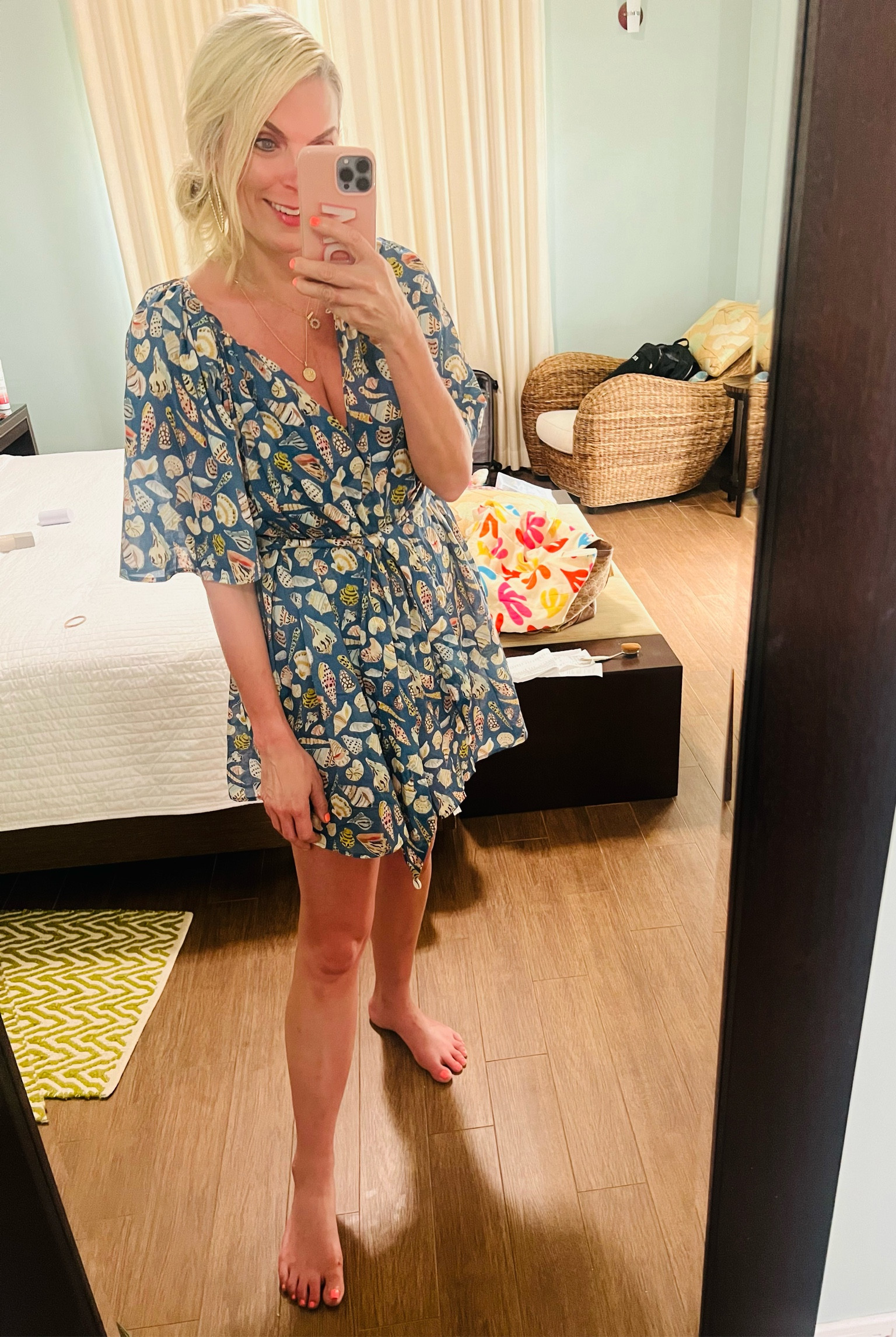 Wearing small in both 