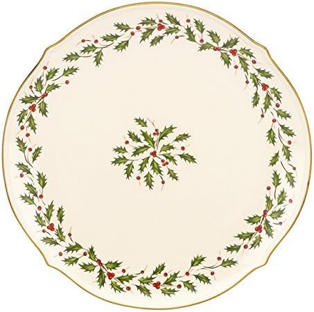 Lenox 830142 Holiday Round Serving Platter, Red & Green, 3.0 LB | Amazon (US)