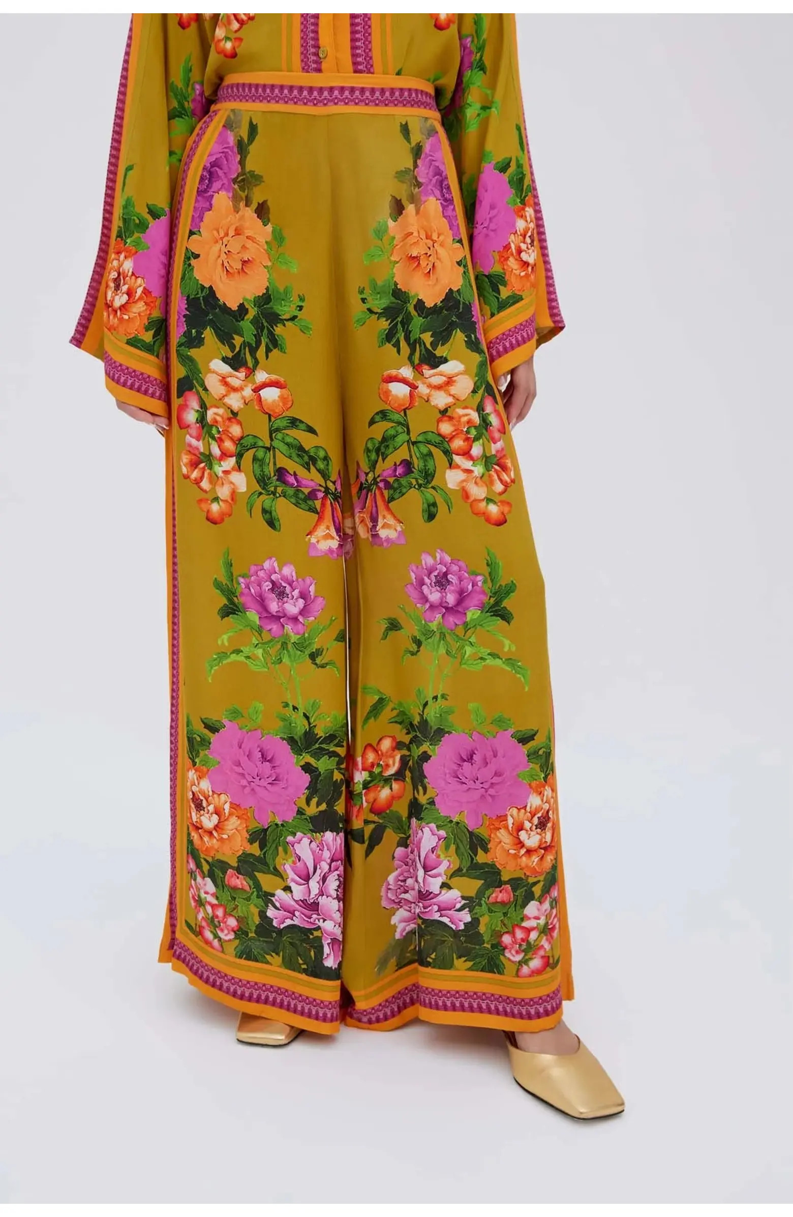 Alisa Green Viscose Trousers | Nordstrom