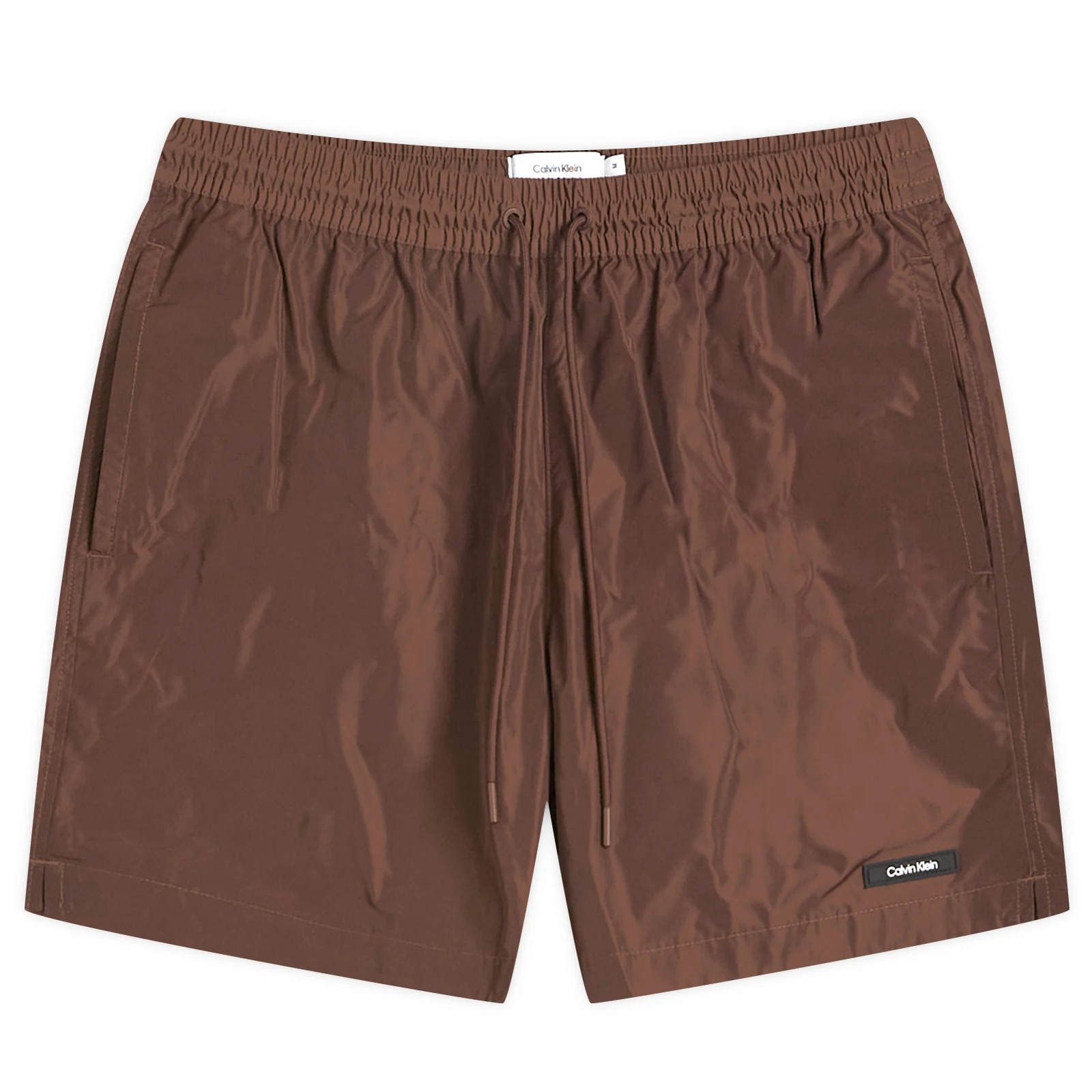 Calvin Klein Men's Drawstring Swim Shorts in Brown, Size Medium | END. Clothing