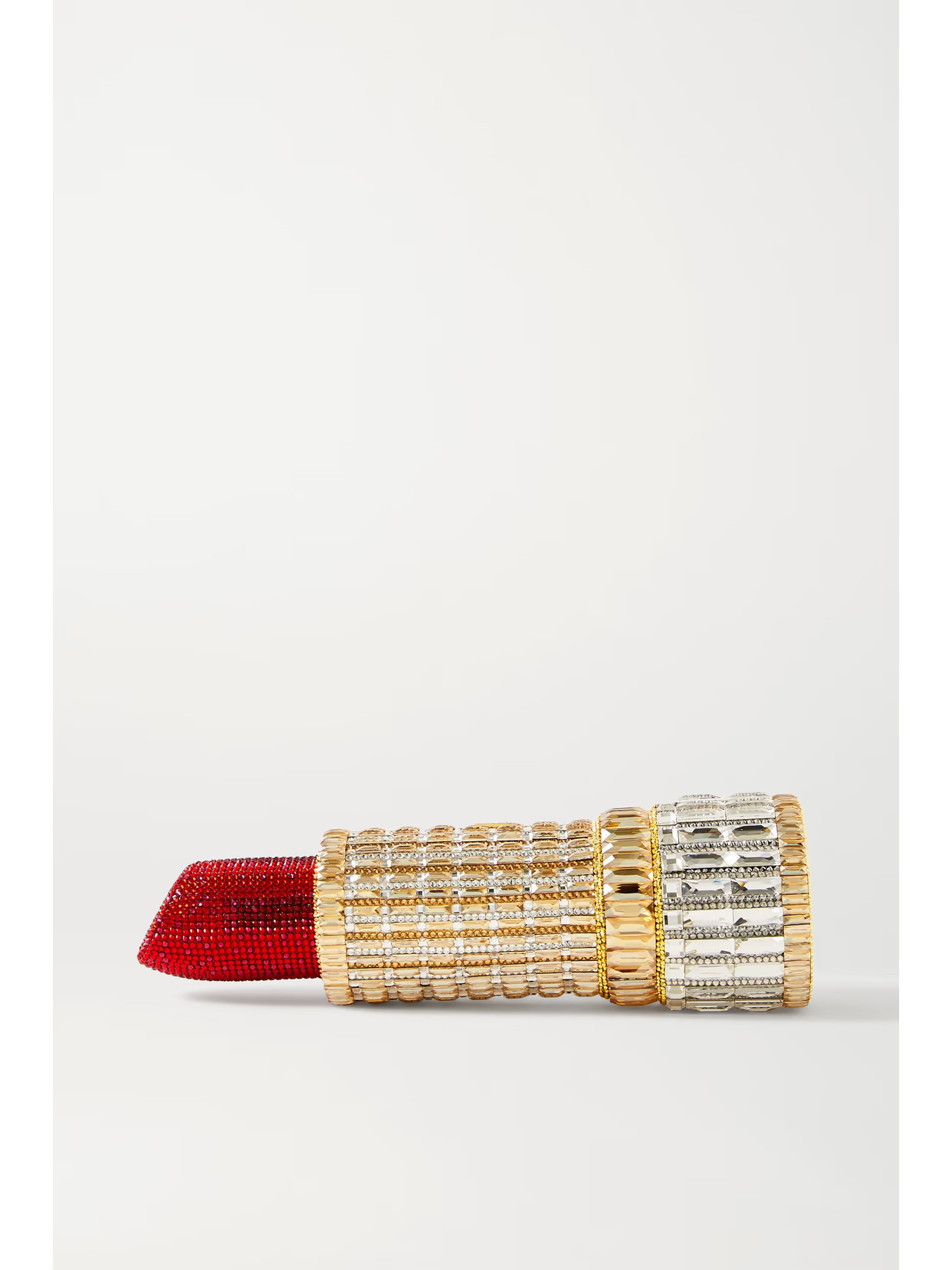 Judith Leiber Couture - Lipstick Seductress Crystal-embellished Gold-tone Clutch - Red | NET-A-PORTER (UK & EU)