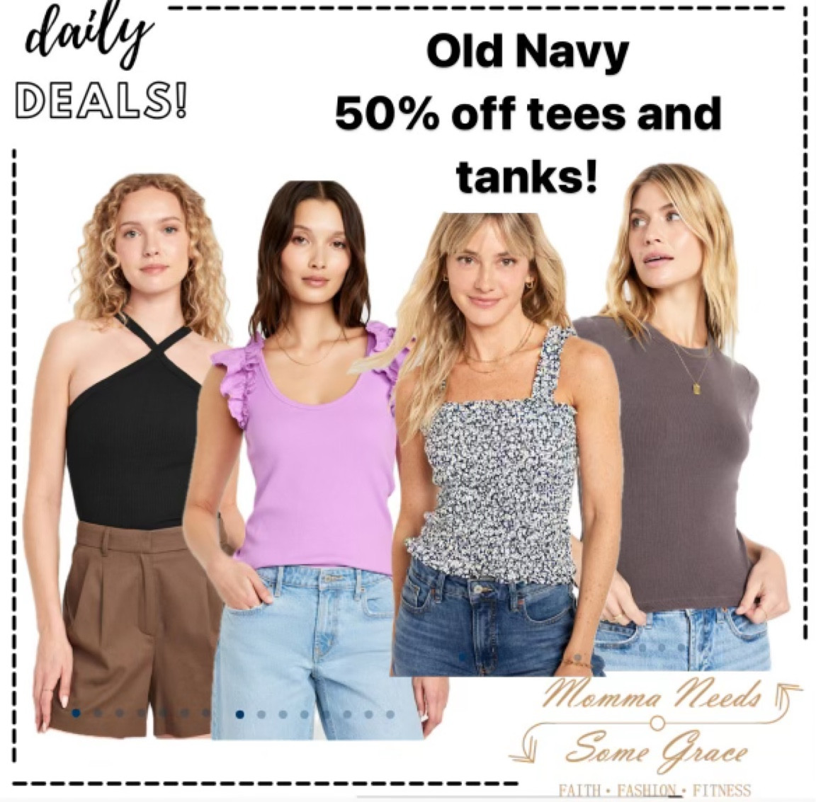 50% off Old Navy tanks and tees today!

#LTKStyleTip #LTKSaleAlert #LTKFindsUnder100