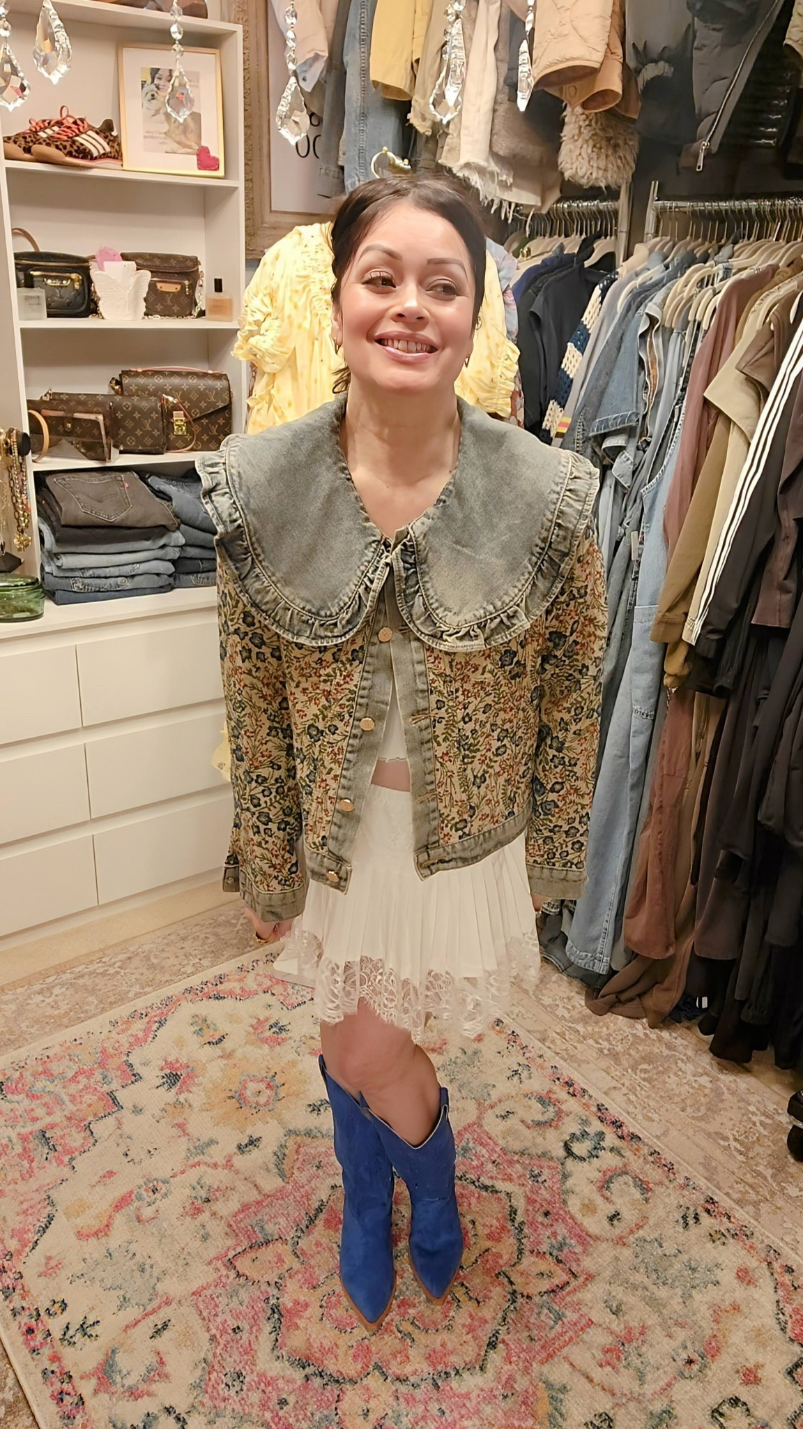 The sweetest outfit. Perfect for Easter, country concert, summer outing.

Wearing a large in the jacket. Listing says size up.

Medium in the skirt

Boots tts

Tank med/lrg

#easteroutfit
#concertoutfit


#LTKFestival #LTKPetite #LTKStyleTip