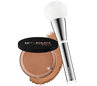 IT Cosmetics Bye Bye Pores Pressed Bronzer with Brush | QVC