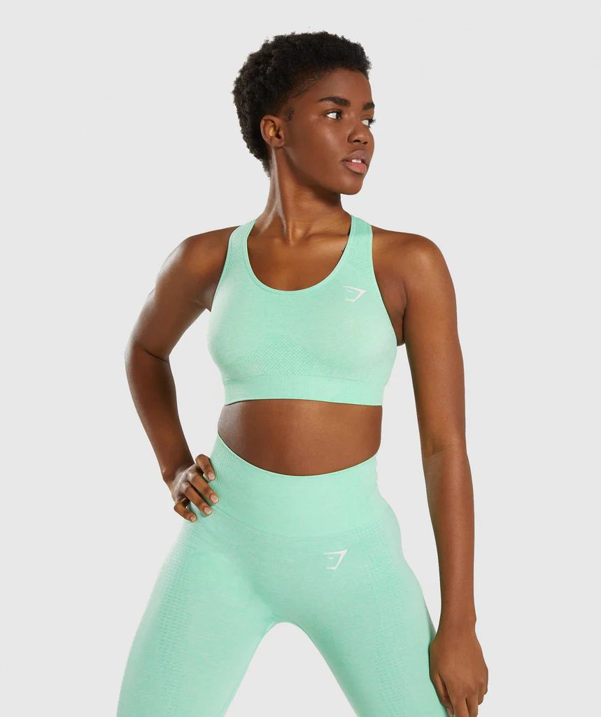 Gymshark Vital Seamless Sports Bra - Green | Gymshark