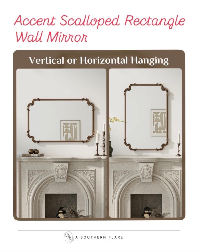Accent Scalloped Rectangle
Wall Mirror