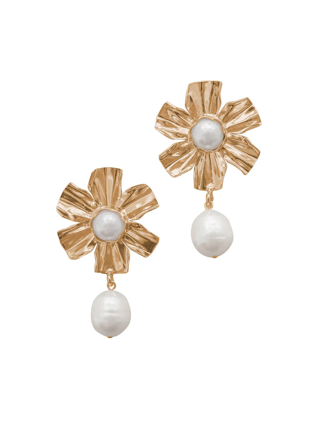 Flora Earrings in White | Over The Moon