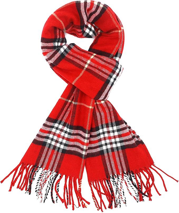 Achillea Soft & Warm Tartan Plaid Checked Cashmere Feel Winter Scarf Unisex | Amazon (US)