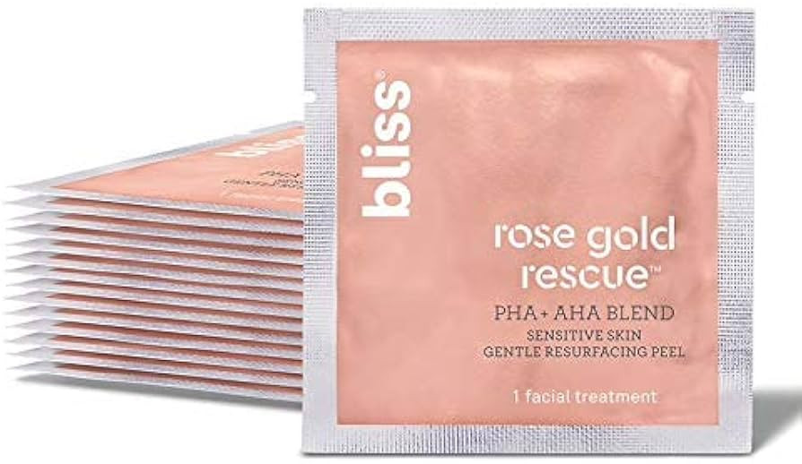 Bliss Rose Gold Rescue Daily Peel | 8% PHA + AHA Blend | for Sensitive Skin | Targets Uneven Tone... | Amazon (US)