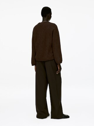 Alpaca-Wool Blend Jumper – Dark Brown – Women – ARKET GB | Arket UK