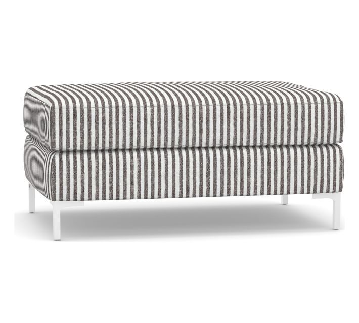 Jake Upholstered Ottoman | Pottery Barn (US)