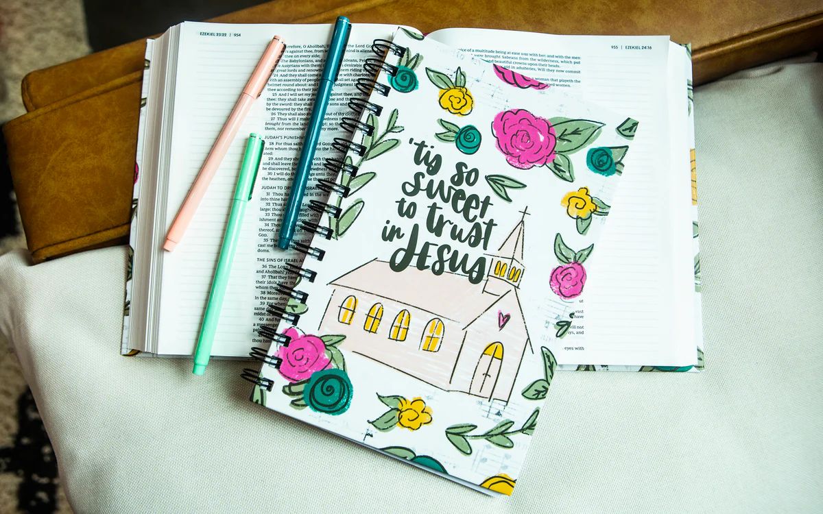 Church Floral Spiral Lined Notebook | Kingfolk Co