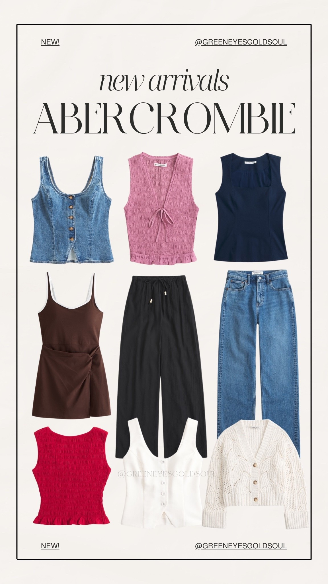 Abercrombie new arrivals! 🖤

LTK finds/LTK style tip/LTK fashion/abercrombie style/AF style/Abercrombie new/everyday outfit/neutral style/denim outfits/spring basics/wardrobe staples/elevated basics/modern clsssic/tank/denim/sweater

#LTKFindsUnder100 #LTKFindsUnder50