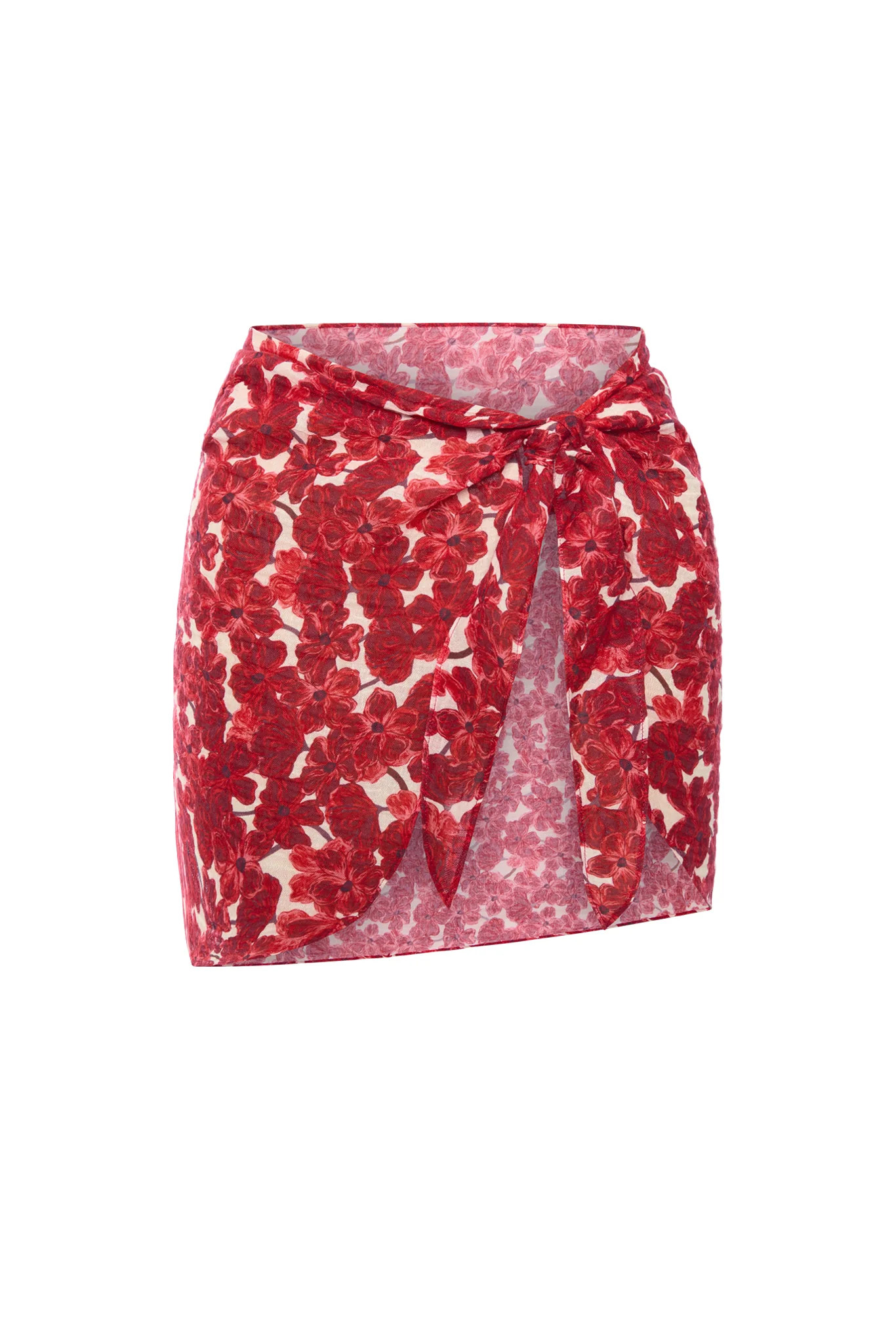 South Beach Sarong - Monte Solaro Floral Crinkle Linen | Monday Swimwear