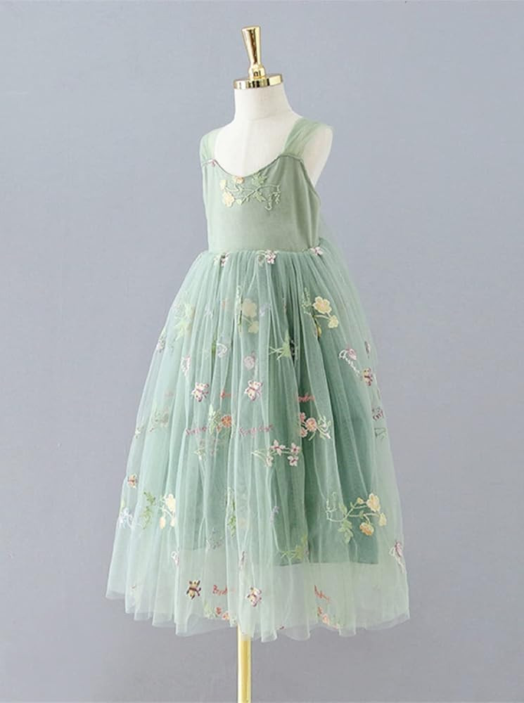 2Bunnies Girl Enchanted Floral Embroidered Tulle Flower Lace A-Line Garden Party Flower Girl Dres... | Amazon (US)