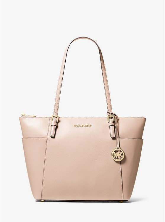 Jet Set Large Top-Zip Saffiano Leather Tote | Michael Kors US