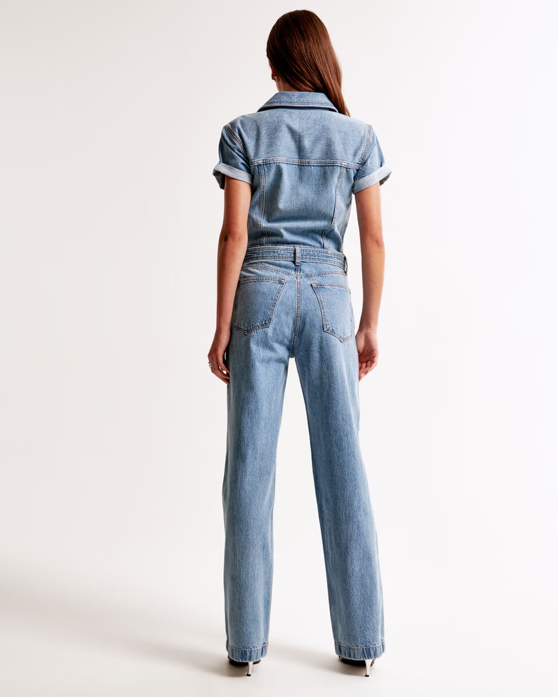 90s Relaxed Denim Jumpsuit | Abercrombie & Fitch (US)