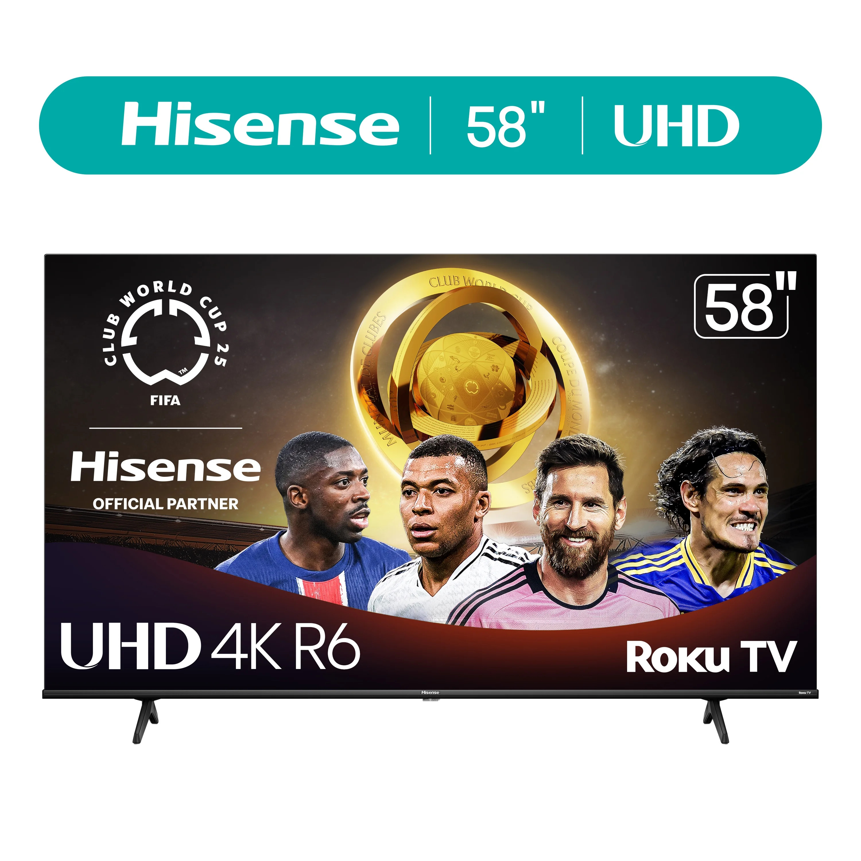 Hisense 58" Class 4K UHD LED LCD Roku Smart TV HDR R6 Series 58R6E3 | Walmart (US)
