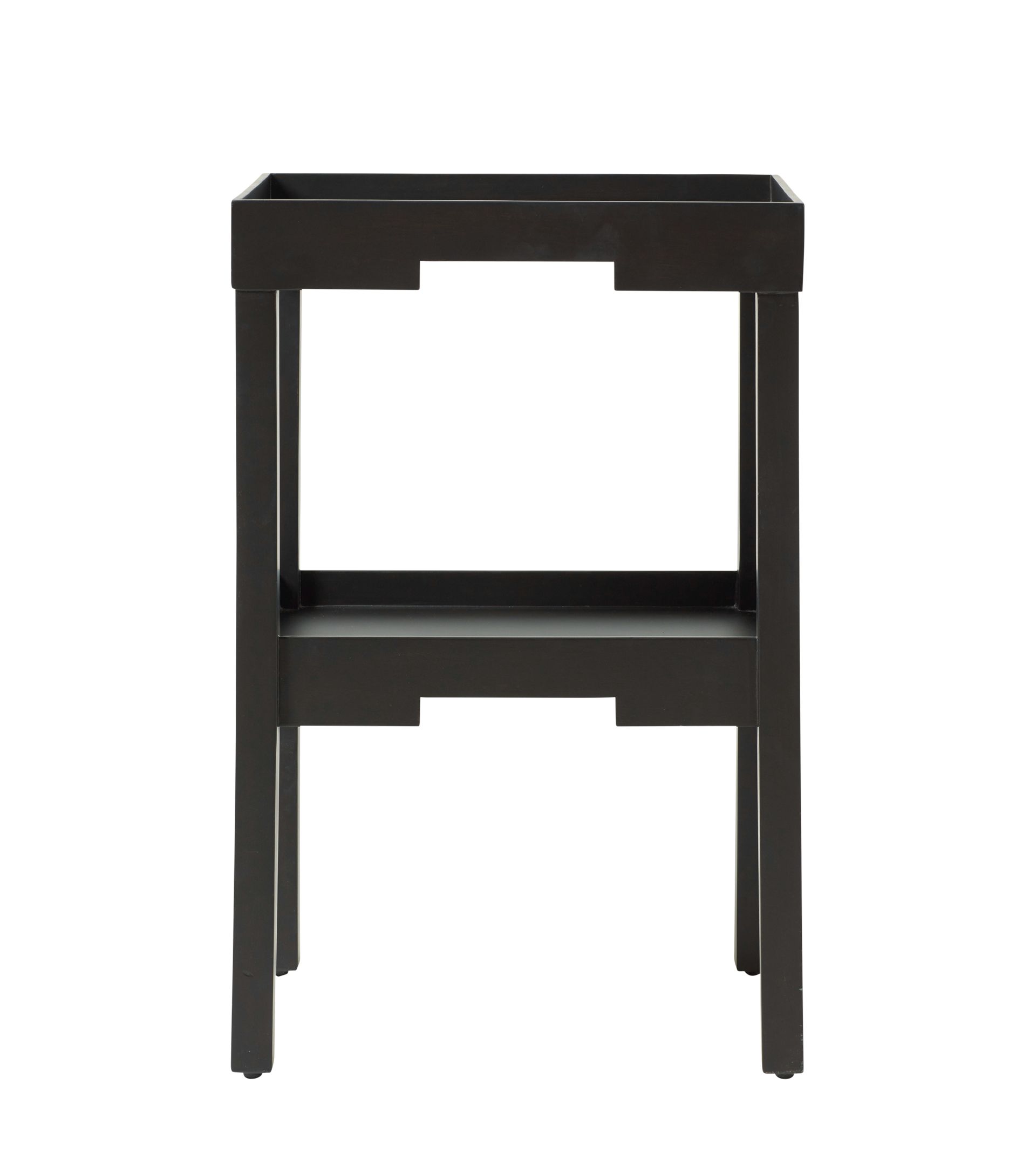 Kyoto Wood Side Table - Ebony Brown | OKA US