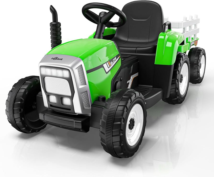 LIGIANT L6 Ride On Tractor, 12V Kids Electric Vehicles w/Remote Control, Detachable Trailer, Blue... | Amazon (US)
