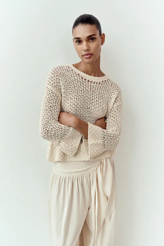 RUFFLED KNIT SWEATER | Zara US