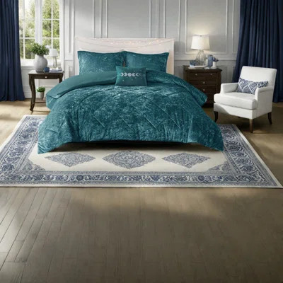 Luxurious Velvet Bedding Sets, Teal Polyester, Elegant Bedroom Decor | Wayfair North America