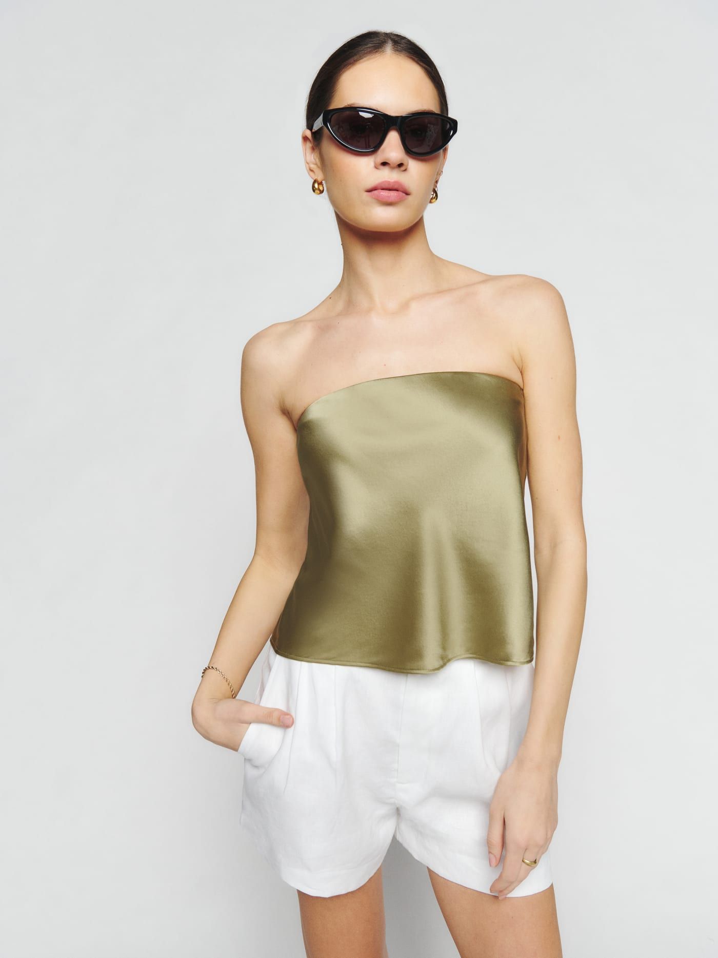 Spritz Silk Top | Reformation (US & AU)