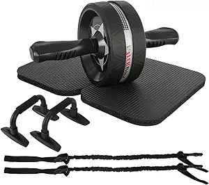 EnterSports Abs Roller Wheel Kit, Exercise Wheel Core Strength Training Abdominal Roller Set with... | Amazon (US)
