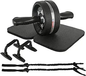 EnterSports Abs Roller Wheel Kit, Exercise Wheel Core Strength Training Abdominal Roller Set with... | Amazon (US)
