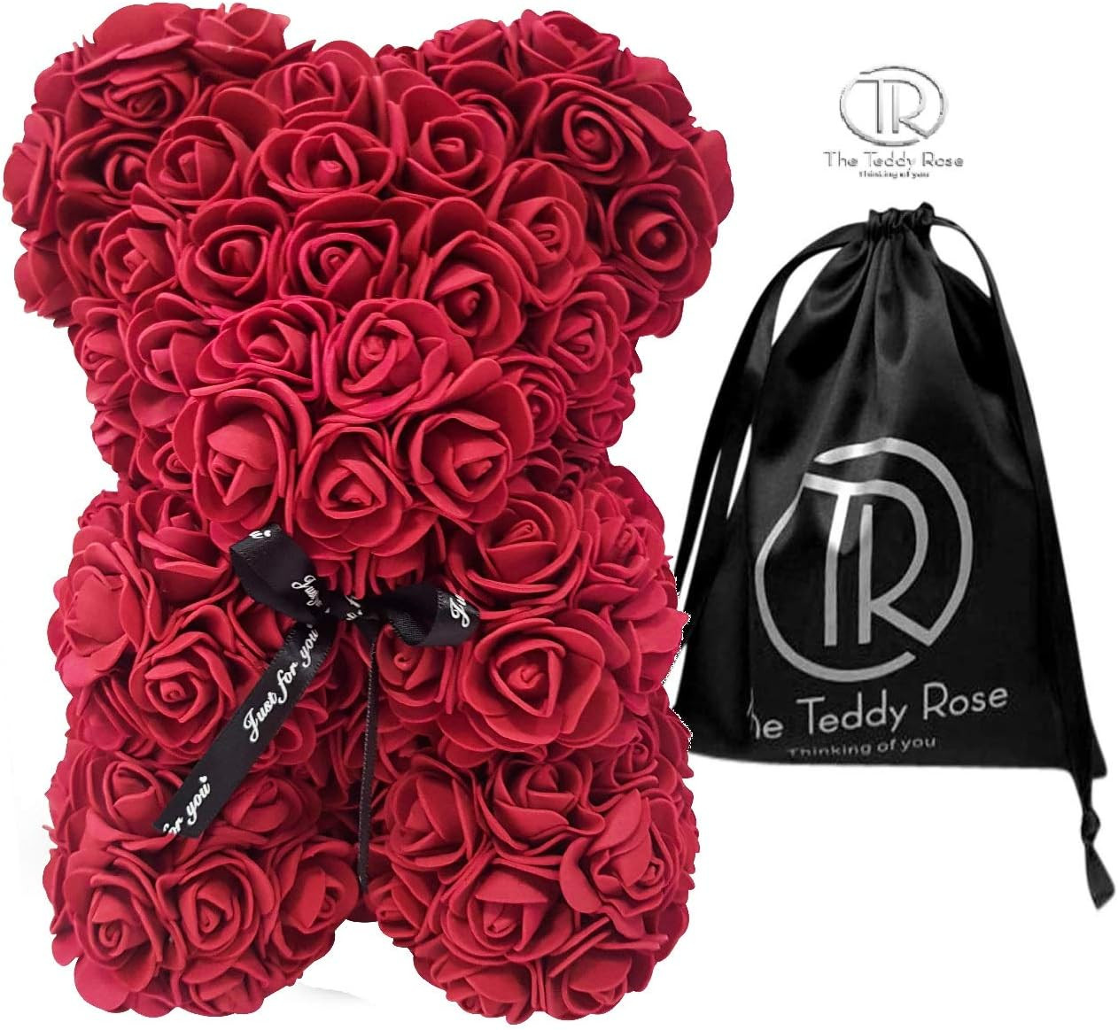 The Teddy Rose Flower Rose Bear - Cute 10-Inch Teddybear Handmade with Flower Petals - Artificial... | Amazon (US)