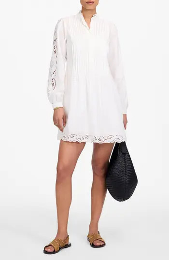 Pintuck Eyelet Long Sleeve Minidress | Nordstrom Rack