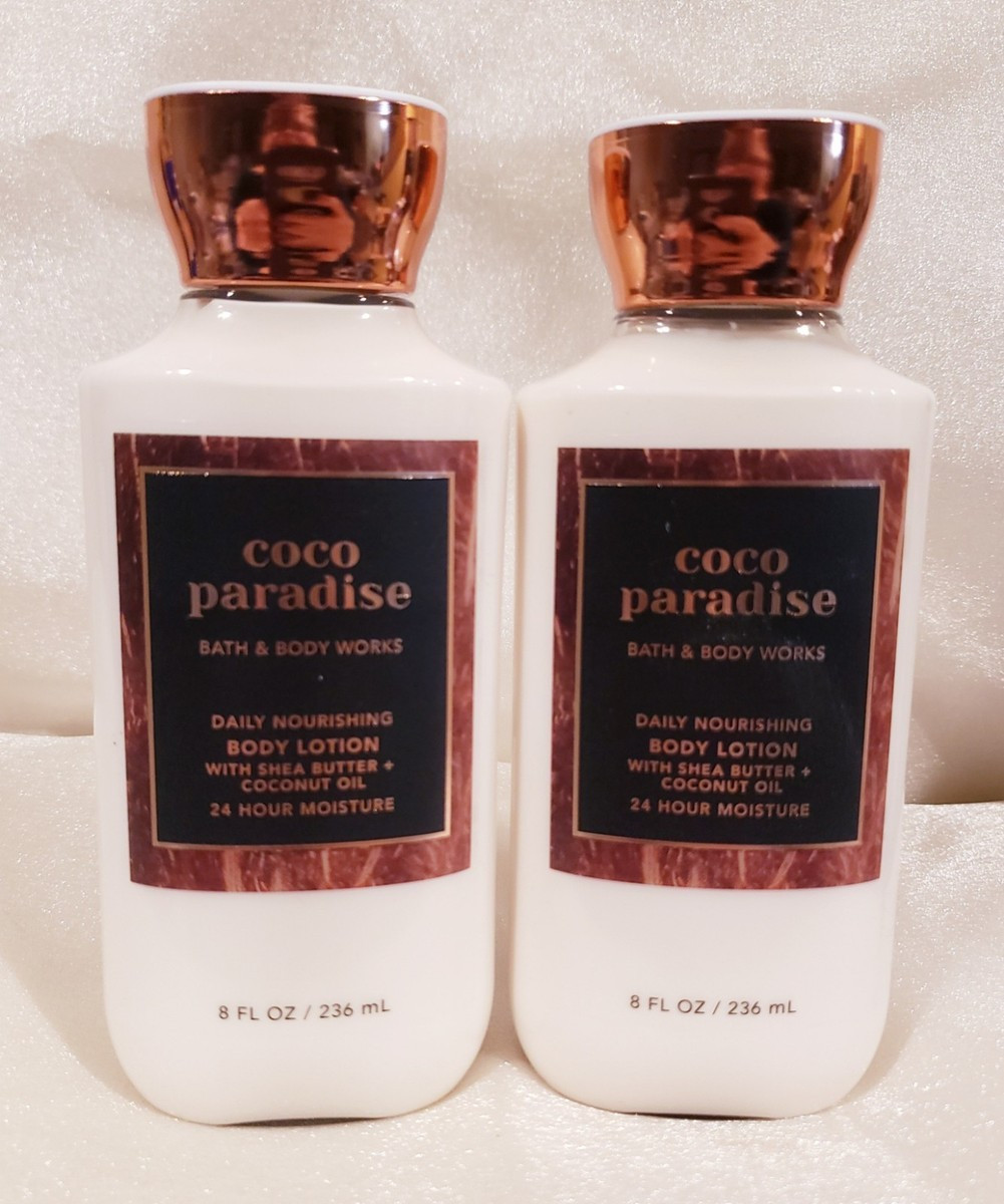 X2 COCO PARADISE Lotion Set Shea Butter Coconut 8 oz  Bath & Body Works RARE | eBay US