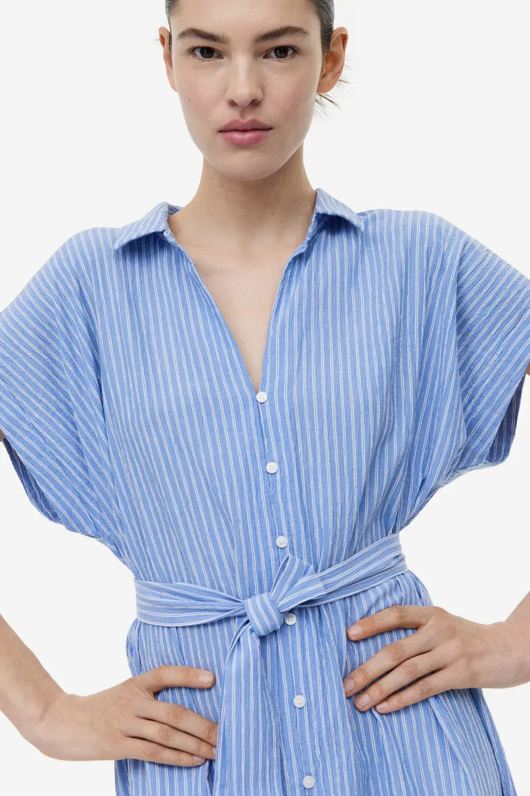 Blusenkleid mit Gürtel | H&M (DE, AT, CH, NL, FI)