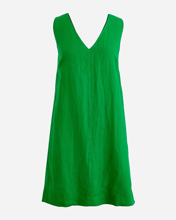 Maxine V-neck shift dress in linen | J. Crew US
