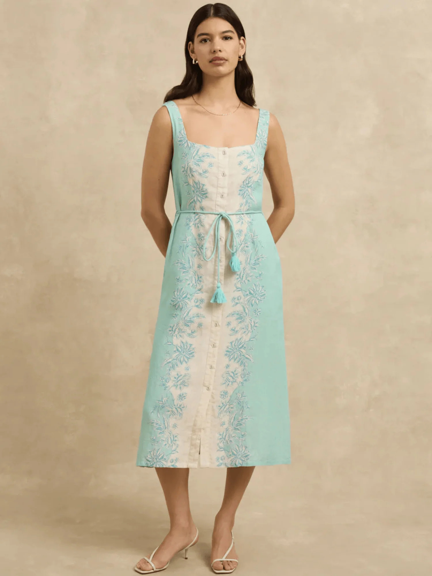 Paloma Dress in Seafoam Bloom | Beau & Ro