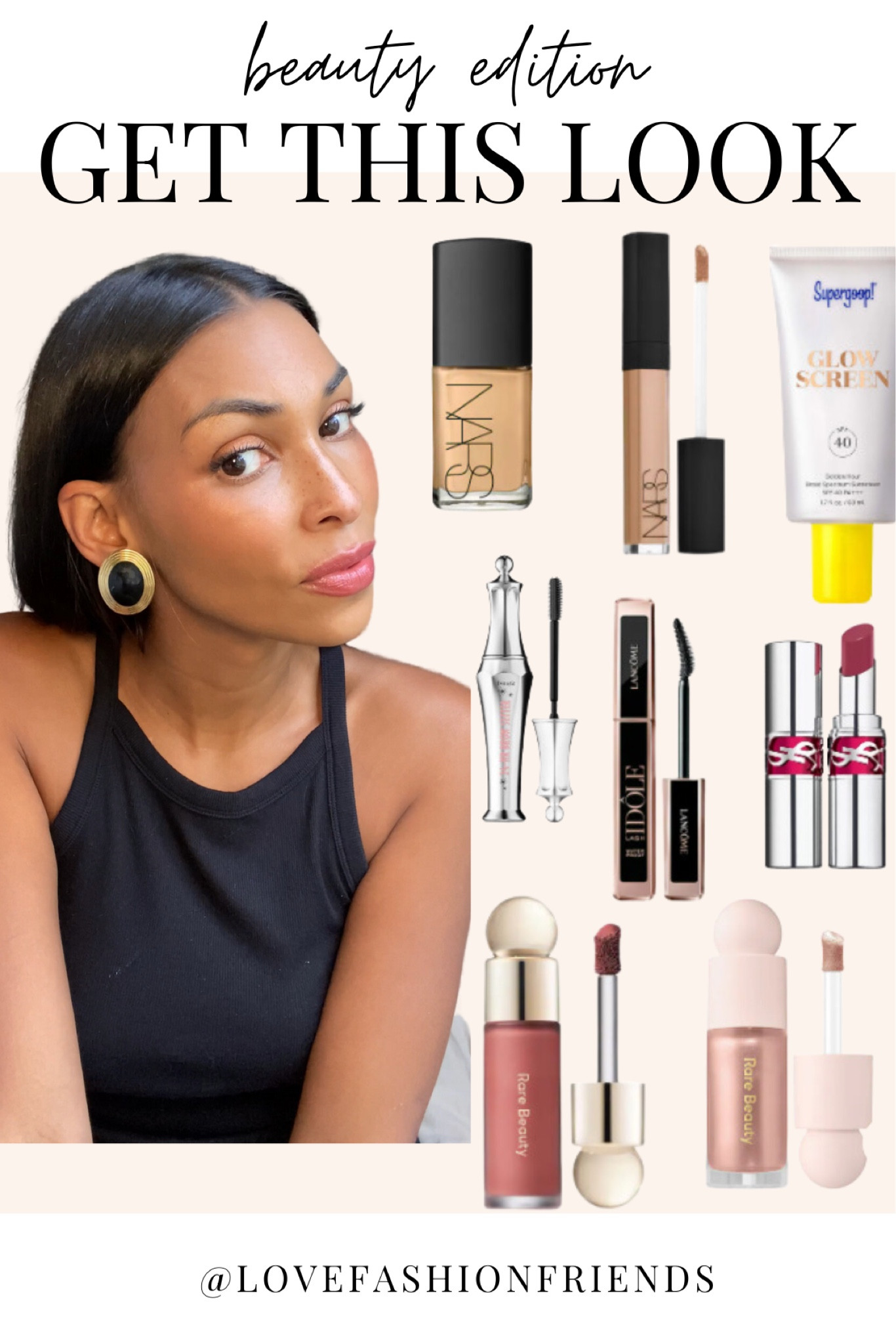 Over 40 — Natural Flawless Glow Makeup Tutorial ✨ 

Here’s the products I use: 

For prepping: 
Beauty wipes @tjmaxx 
Brightening Daytime Serum by @everskincare 
Primer  @supergoop Glow Screen

Eyes:
Eye Brightening Cream @smashboxcosmetics x BECCA
Concealer @narsissist 
Eyeshadow Palette Nectar by @narsissist 
Eyeshadow Pallet Tempting by @trendbeautyofficial 
24 Hour Brow Setter @benefitcosmetics 
Mascara Lash Idol by @lancomeofficial 

Cheeks/Face
Liquid Luminizer in color Transcend by @rarebeauty 
Liquid Blush in color Joy by @rarebeauty 
Powder Blush in color Taj Mahal by @narsissist 
Foundation — Sheer Glow by @narsissist 

Lips:
Candy Glaze Lip Gloss Stick in color 6 Burgundy Temptation by @yslbeauty 

I just love how all these products give me such an effortless, natural glow. What do you think of my beauty tutorial? You can also shop my beauty products in my LTK — link in bio/stories ✨ #over40 #nofilter #makeuptutorial #beautytips 

#LTKbeauty #LTKover40