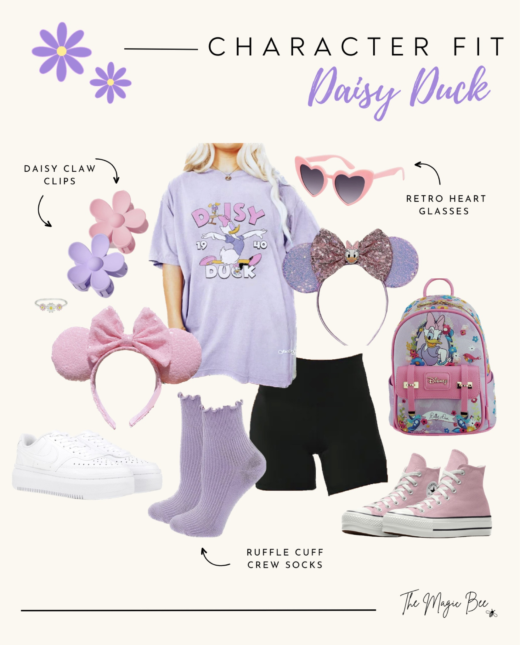 Channel your inner SASS with this iconic Daisy Duck inspired outfit 💅 Not only will you be comfy as can be while you strut your stuff in the park but you will be looking good every step of the way!💜

#LTKtravel #LTKstyletip #LTKfindsunder50