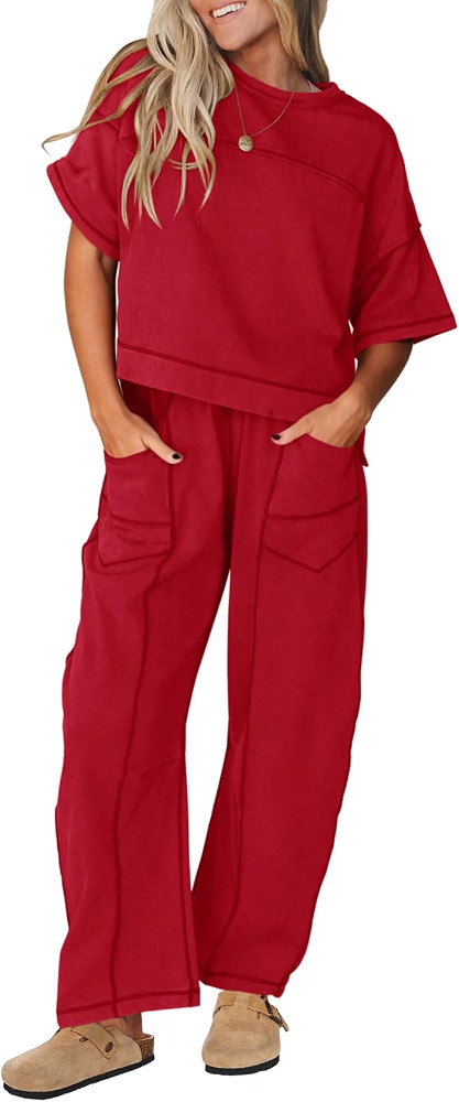 Women's Two Piece Sets Lounge Matching Sets Airport Travel Outfit | Amazon (US)