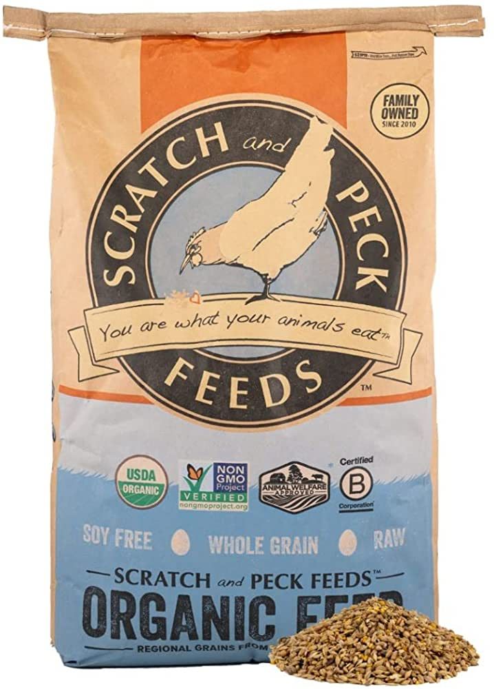 Scratch and Peck Naturally Free Organic Grower Chicken Feed for Chickens and Ducks - 25-lbs - Non... | Amazon (US)