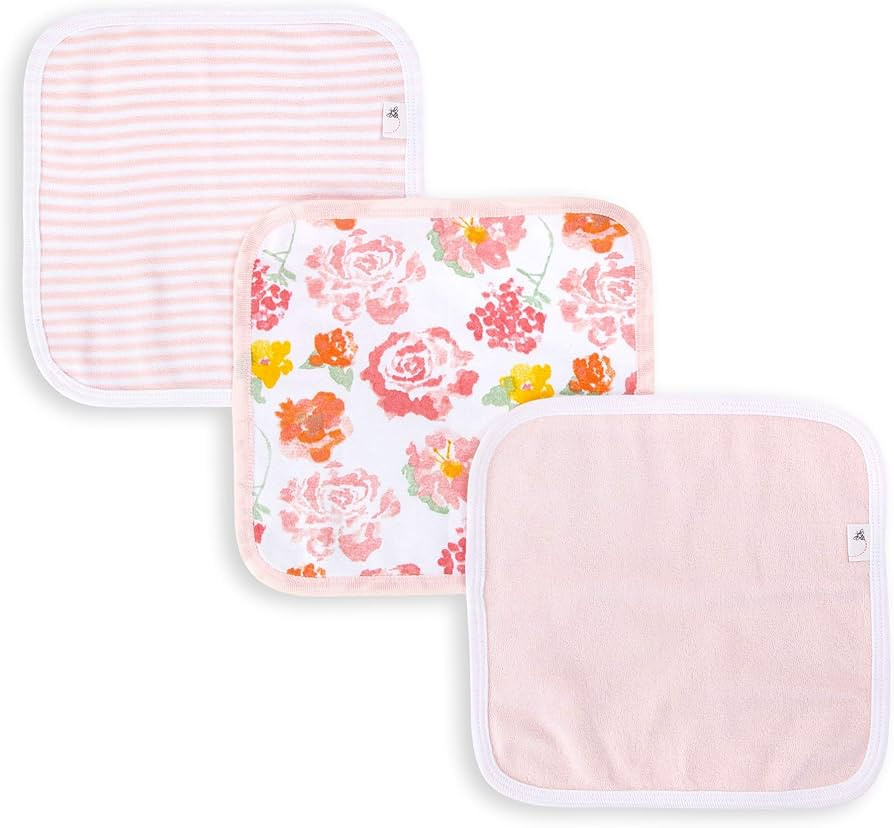 Burt's Bees Baby Washcloths, Absorbent Knit Terry, Super Soft 100% Organic Cotton | Amazon (US)