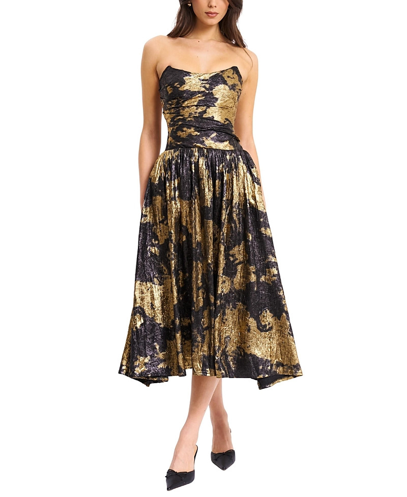 Miss Circle Saanvi Strapless Drop Waist Midi Dress | Bloomingdale's (US)