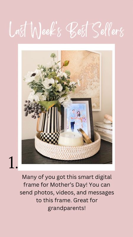 Many of you got this smart digital frame for Mother's Day! You can send photos, videos, and messages to this frame. Great for grandparents!

#LTKhome #LTKGiftGuide #LTKfindsunder100