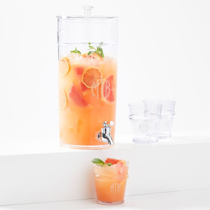 Hammered Acrylic Lowball Glasses, Set of 4 | Mark and Graham