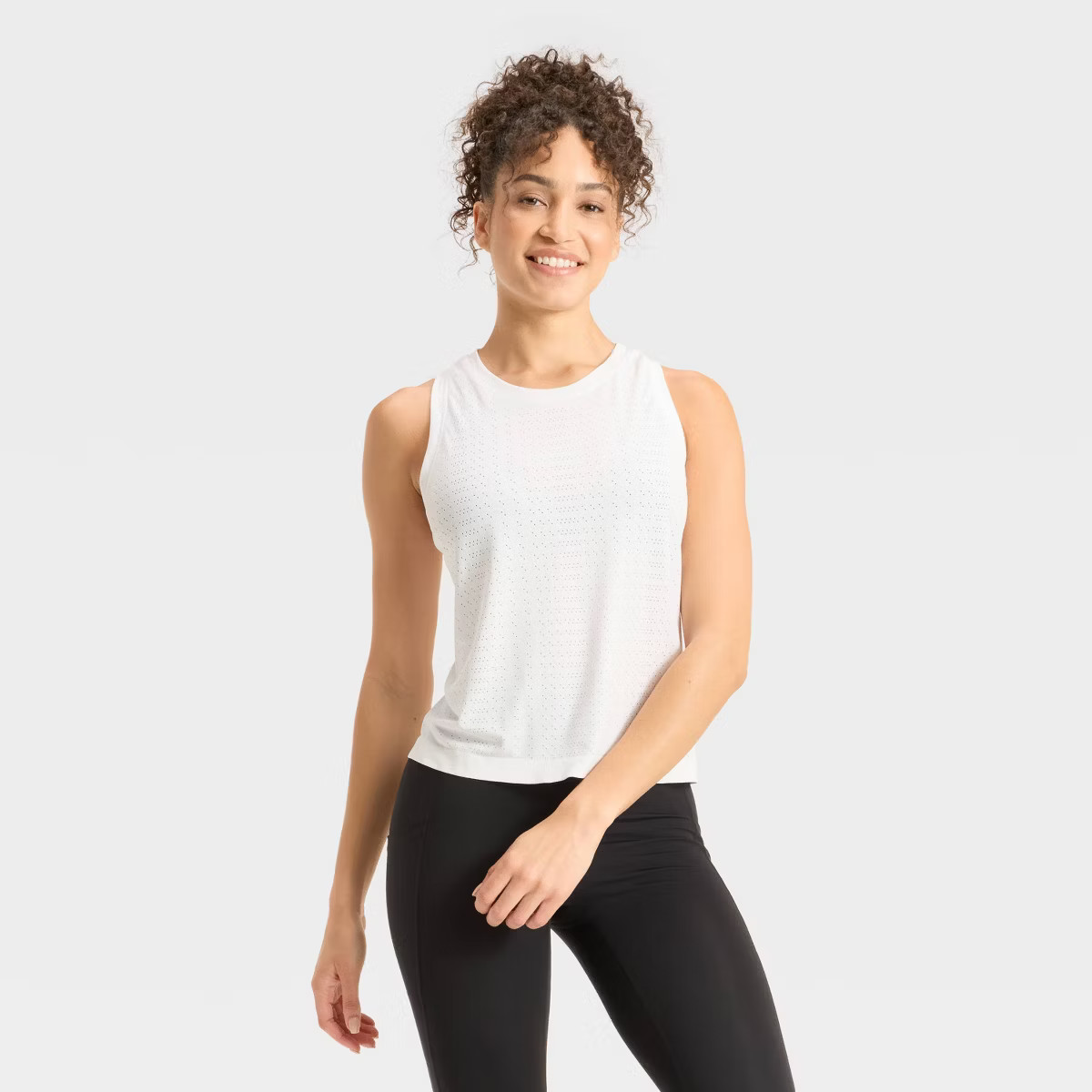 Women's Seamless Mesh Tank Top - All In Motion™ White XS | Target