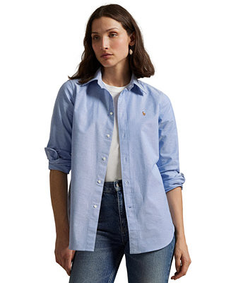 Women's Stretch Slim Fit Oxford Shirt | Macy's