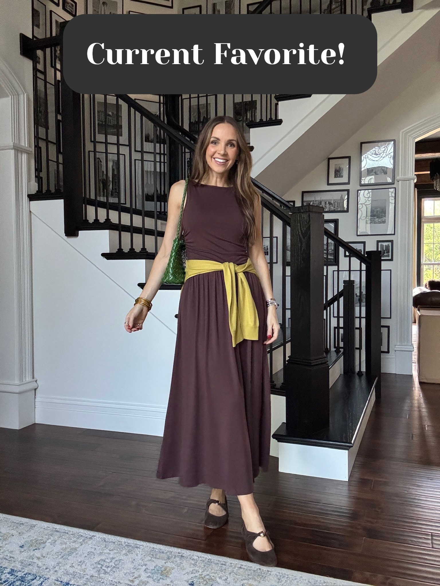 I can’t get enough brown + chartreuse! 🤎💚 this @amazon dress is perfect for those warmer fall days

#LTKgrwm #LTKootd