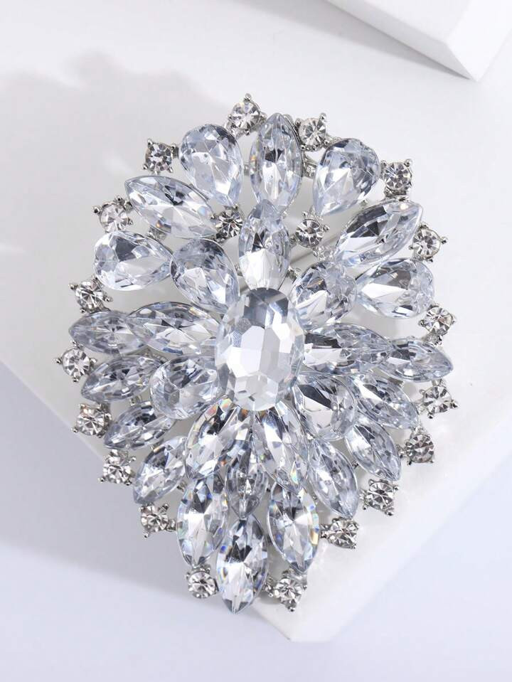 1pc Luxury Zinc Alloy Rhinestone Decor Brooch For Women For Party | SHEIN